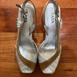 Prada wedges - Prada silver wedges - Prada shoes